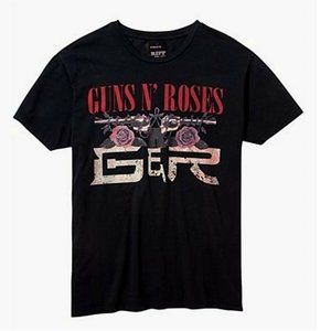 Guns N Roses Tour Pistols GNR Logo RIFF STARS metal rock T-Shirt L NWT